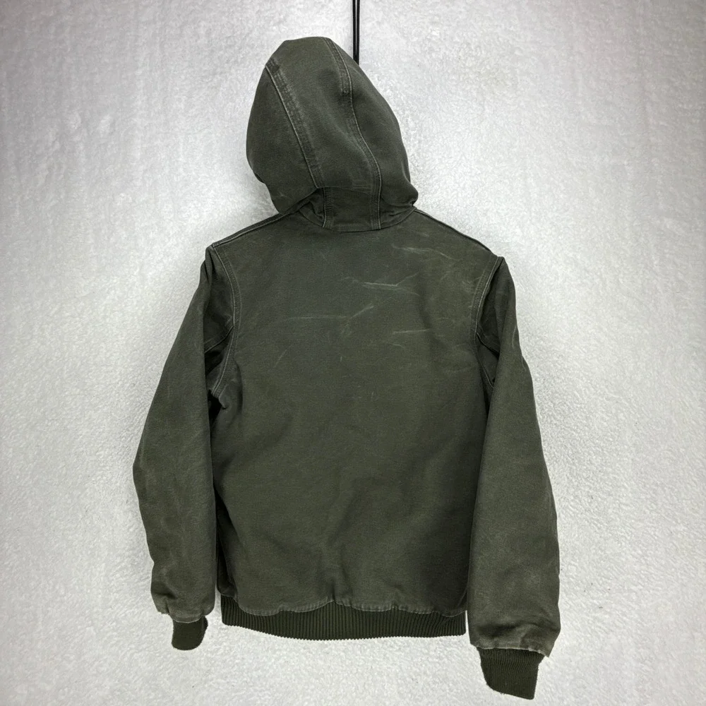 Carhartt Sandstone Jacket Quilt Lined Youth XL (14/16) YYJ130 MOS Moss‎ Green